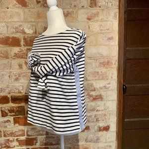 Vineyard Vines Boatneck Stripe 3/4 sleeve w/ Chambray Sides Size S